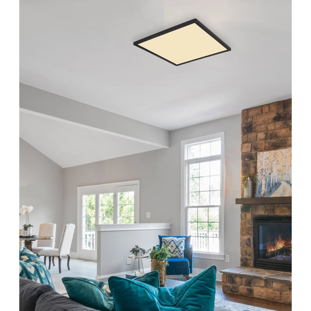 Ceiling light Sapana Square 42cm Black Globo 9007371429738