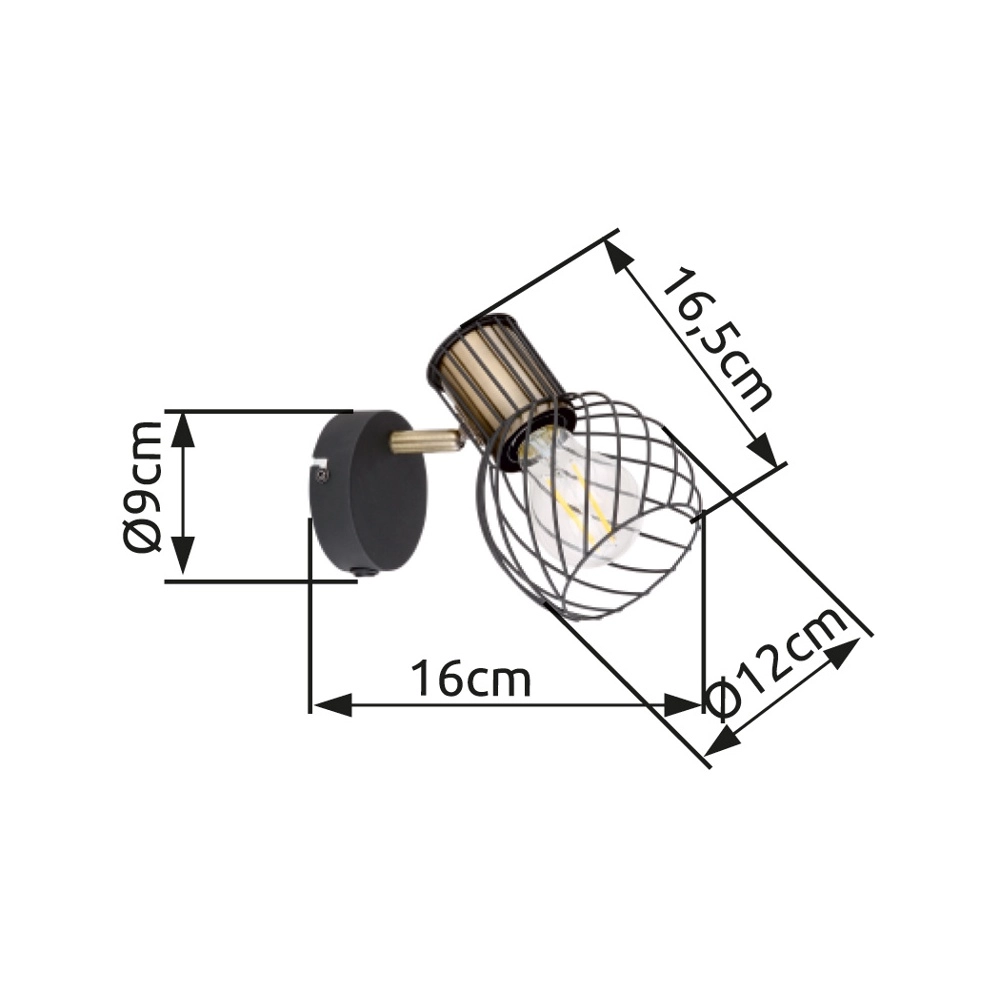 Wall lamp Argusto Black Globo 9007371387717