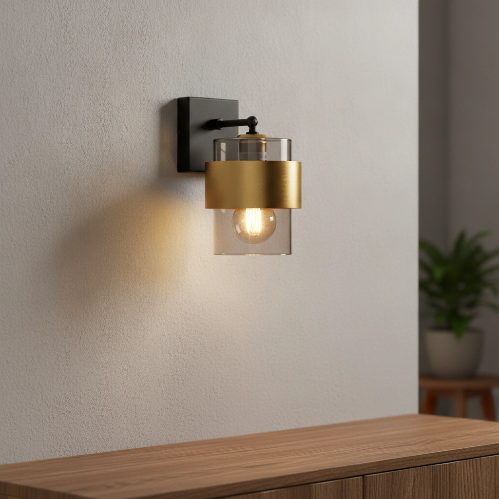 Wall lamp Sianna black with gold