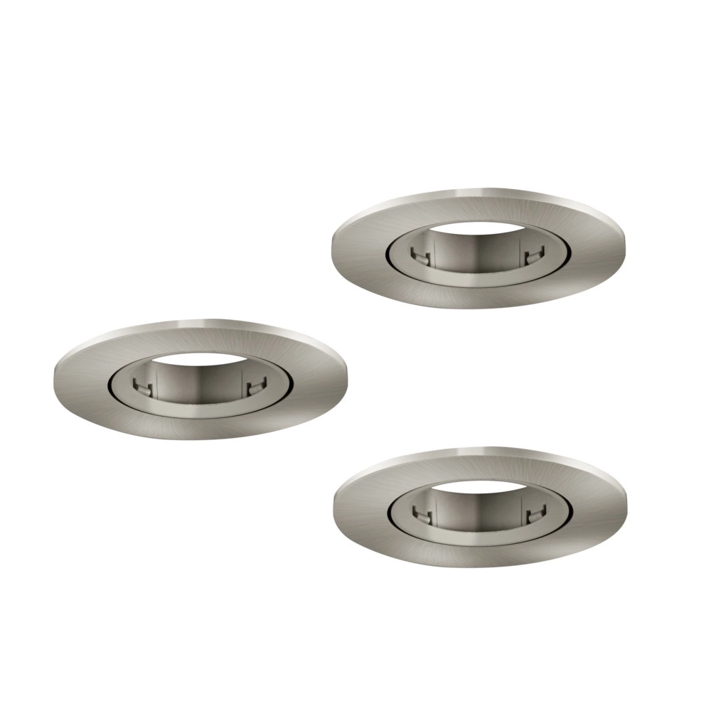 Set of 3 recessed spotlights Barranco nickel Ø 9cm Eglo 9008606359110