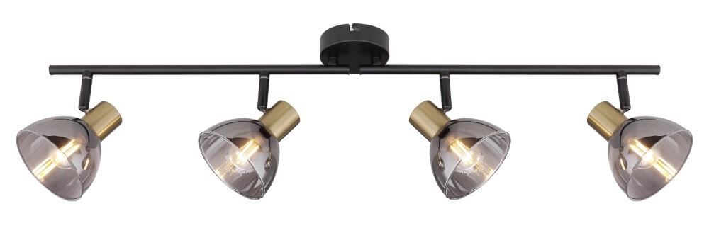 4-light ceiling lamp Jay black with gold