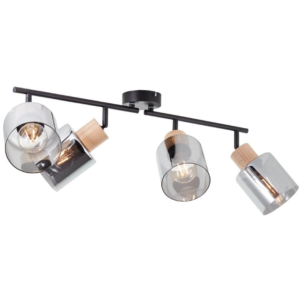 Ceiling light Weald 4-light black Brilliant 4004353413094