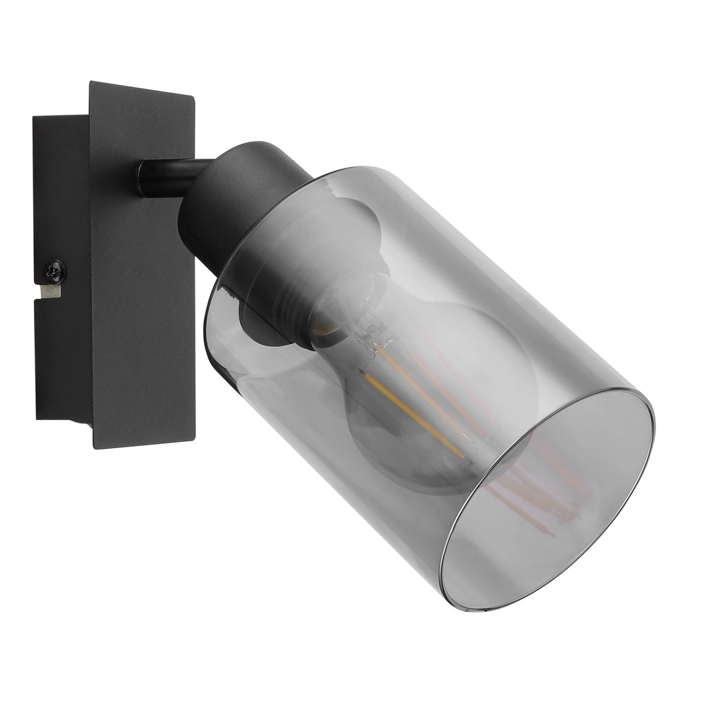 Wall lamp Hadera black with smoke glass Globo 9007371437214