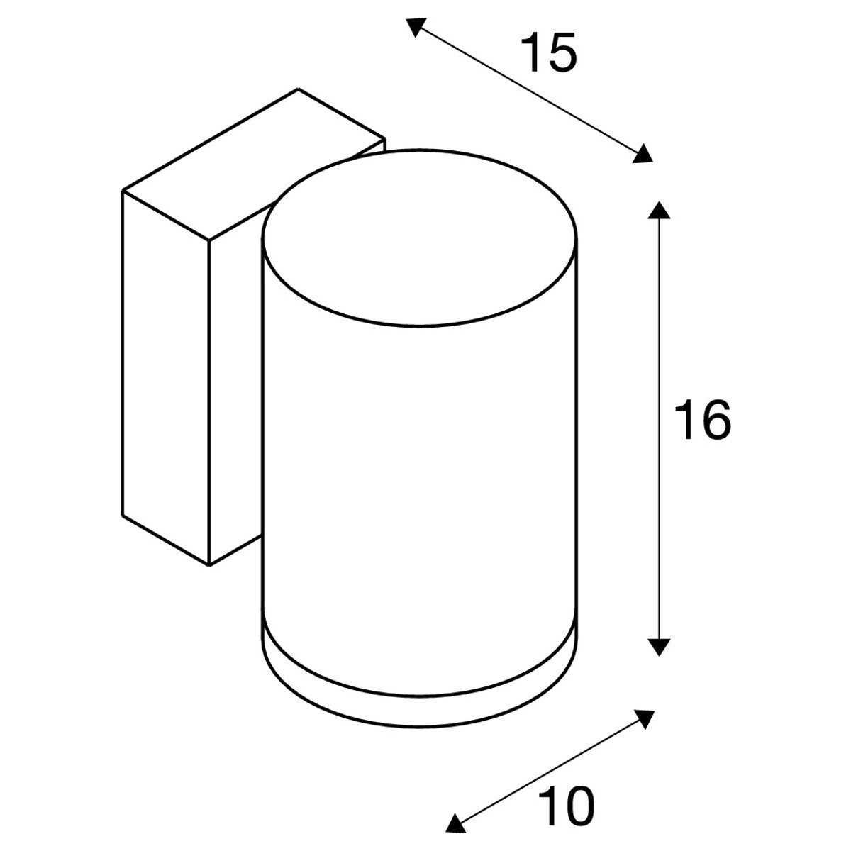 LED surface mounted spot Enola Round M SLV 4024163235808