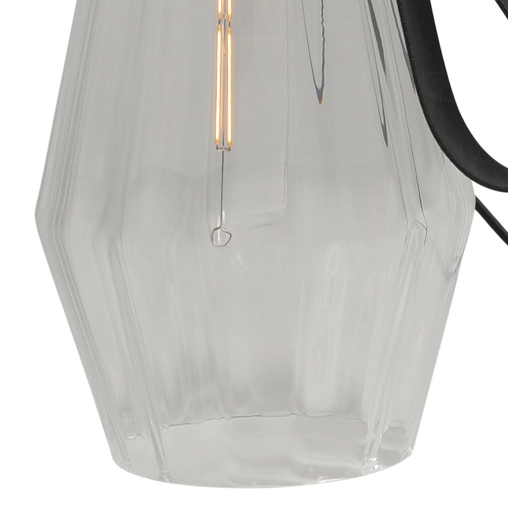 Table lamp black Diamond 40cm with clear glass Masterlight 8718121259192