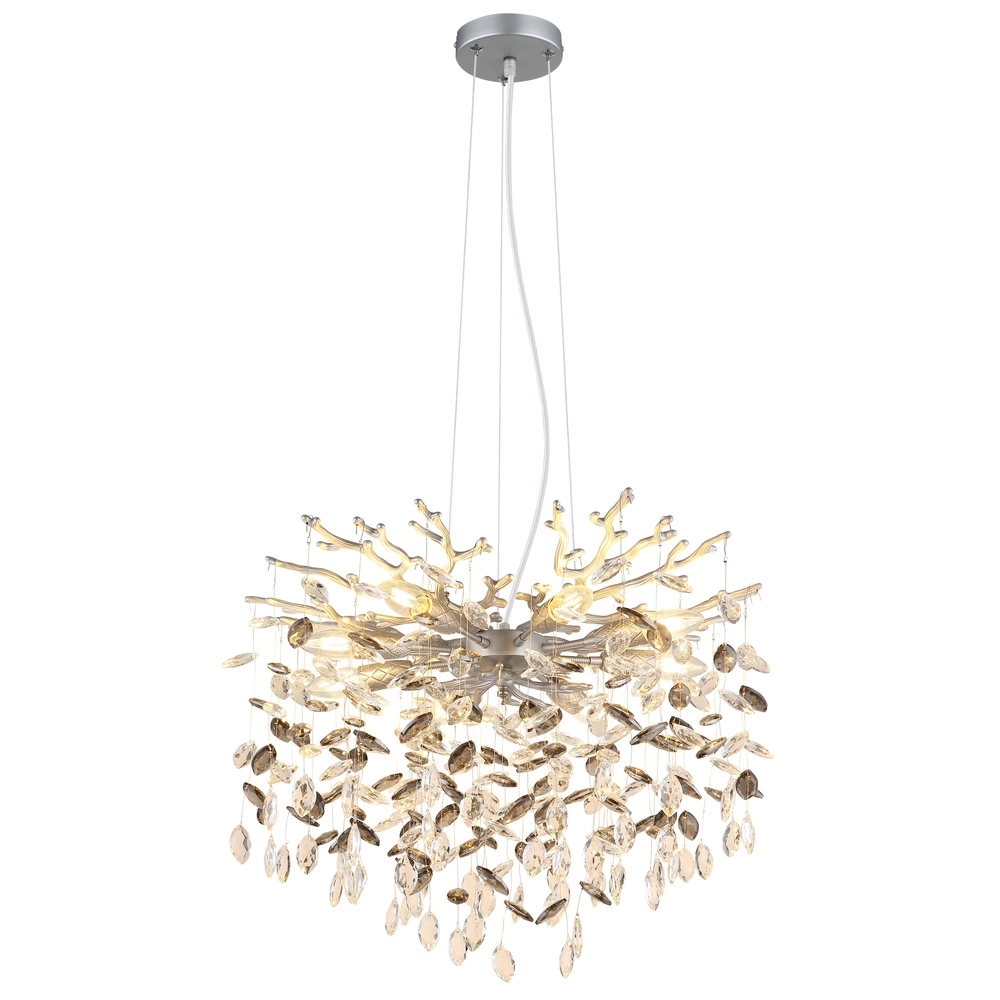 Pendant lamp Queena silver grey Ø 60cm