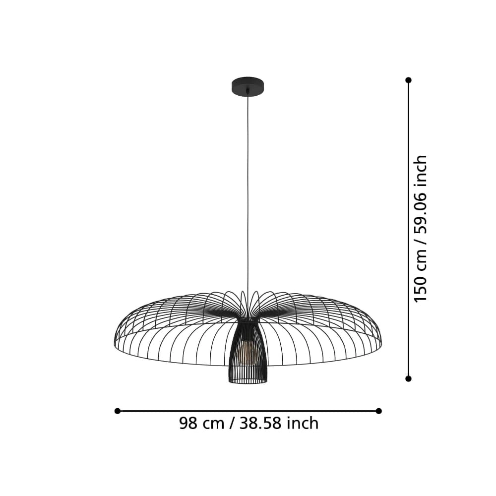XXL wire hanging lamp Champerico Ø 99cm Stars of Light 9008606243242
