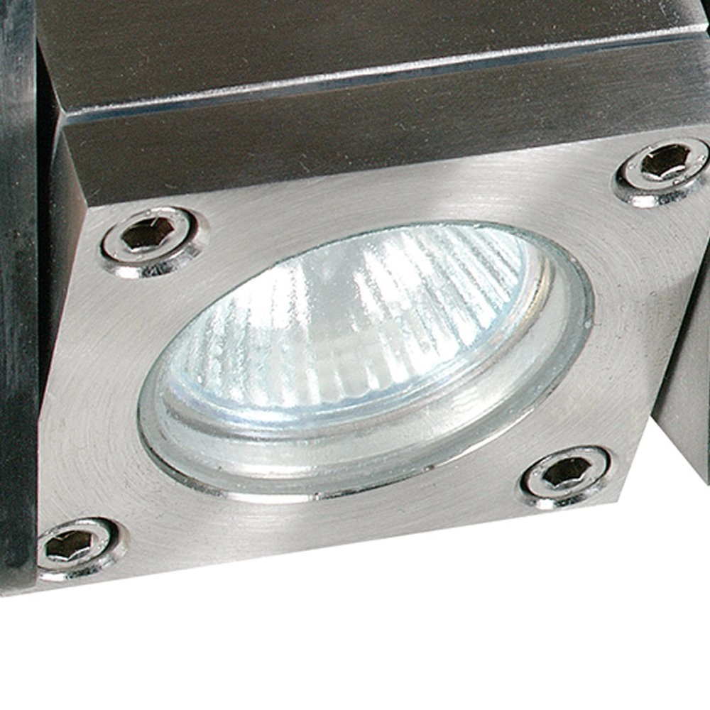 Outdoor wall spotlight Q-Bic Nickel 9cm stainless steel Royal Botania