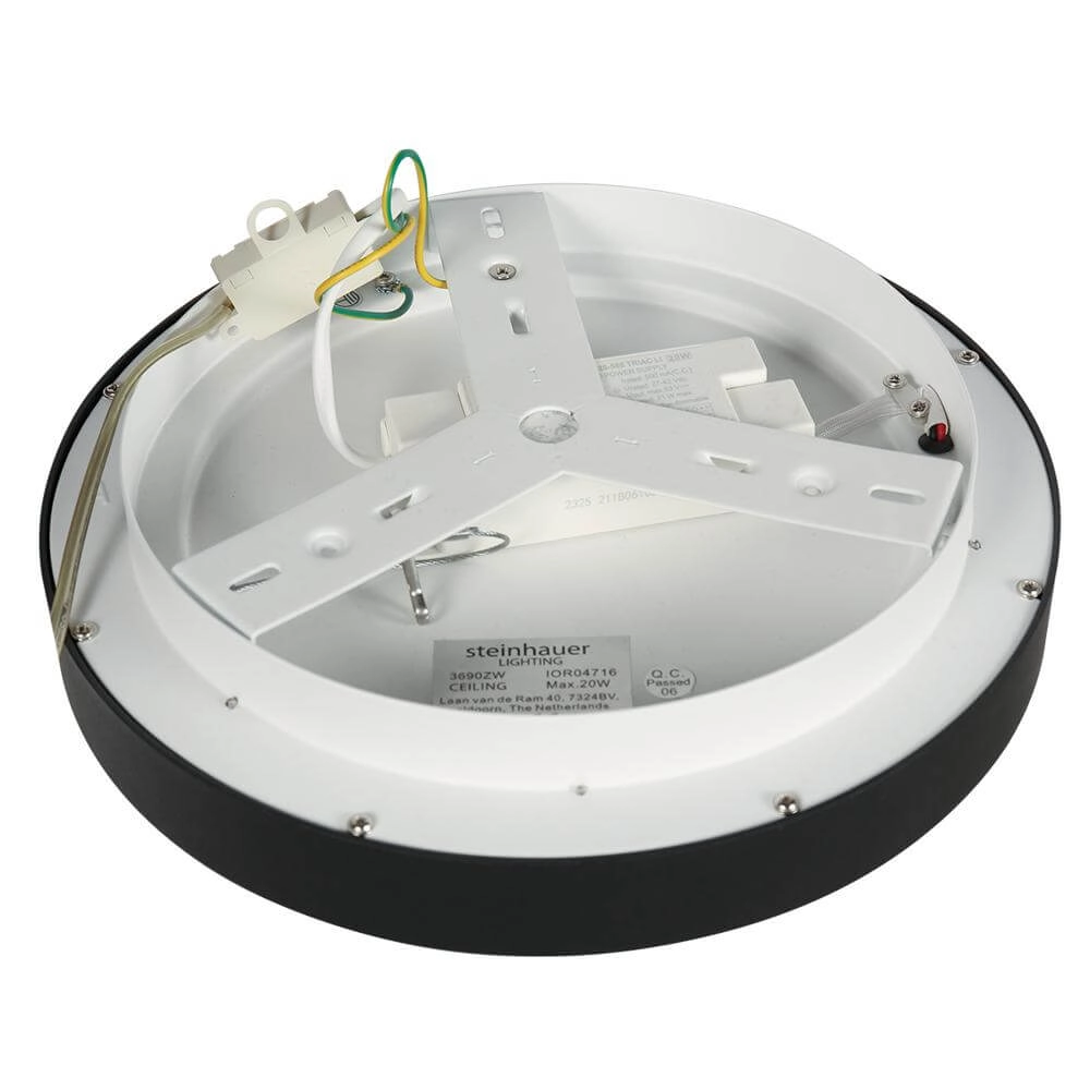 Ceiling lamp Ringlede design black Ø 28cm Steinhauer 8712746171938