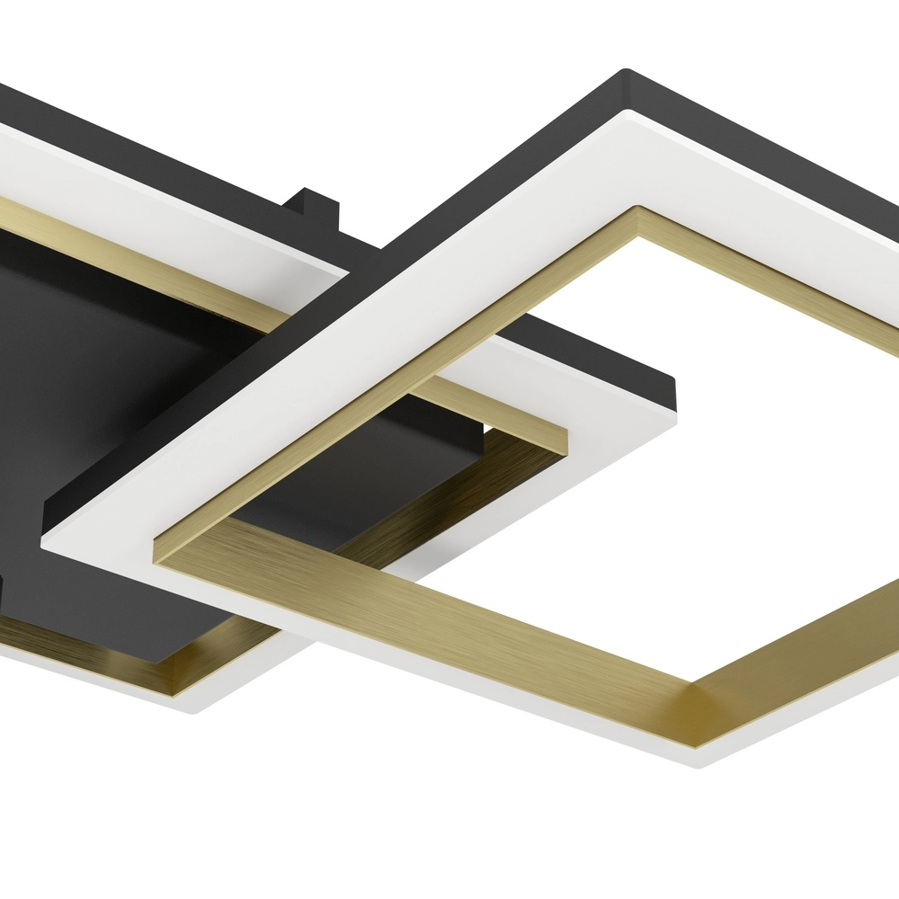 Ceiling led lamp Calliera Square - Black with Gold Eglo 9008606316144