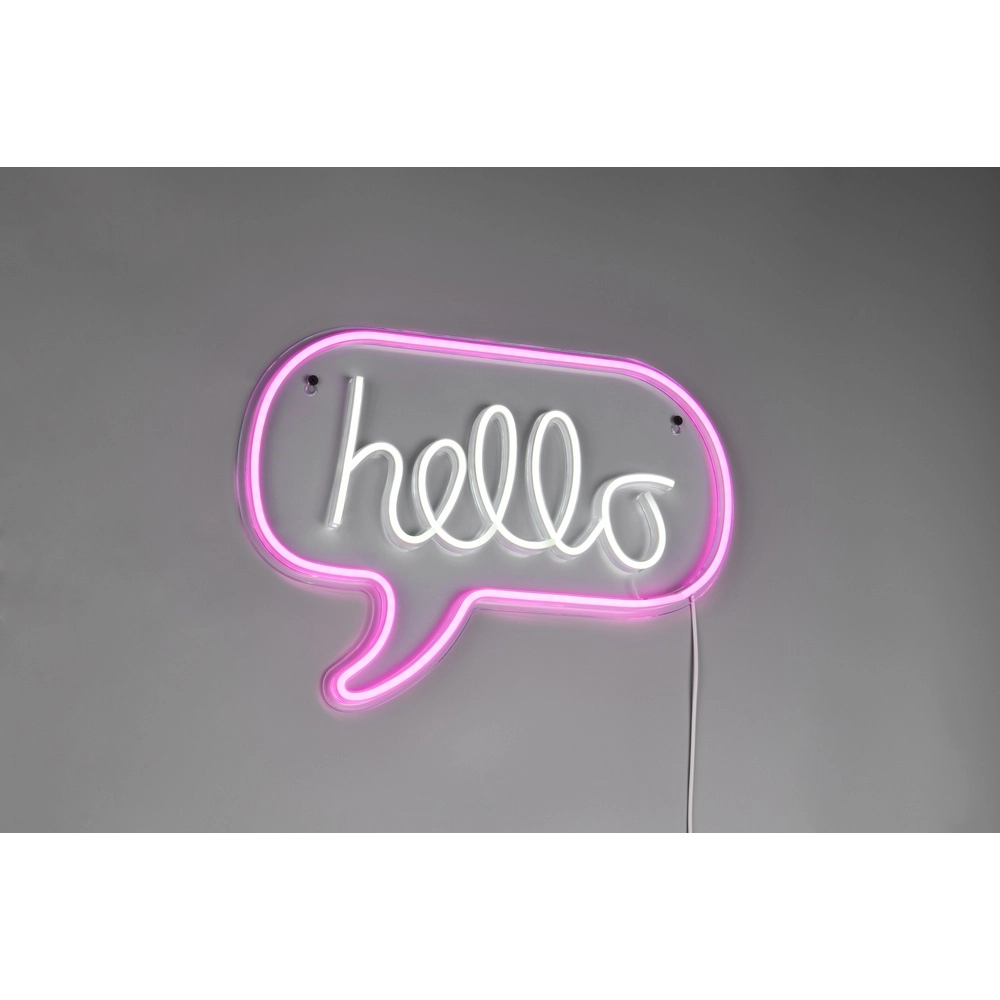 Neon wall lamp Hello pink Trio 4017807657463