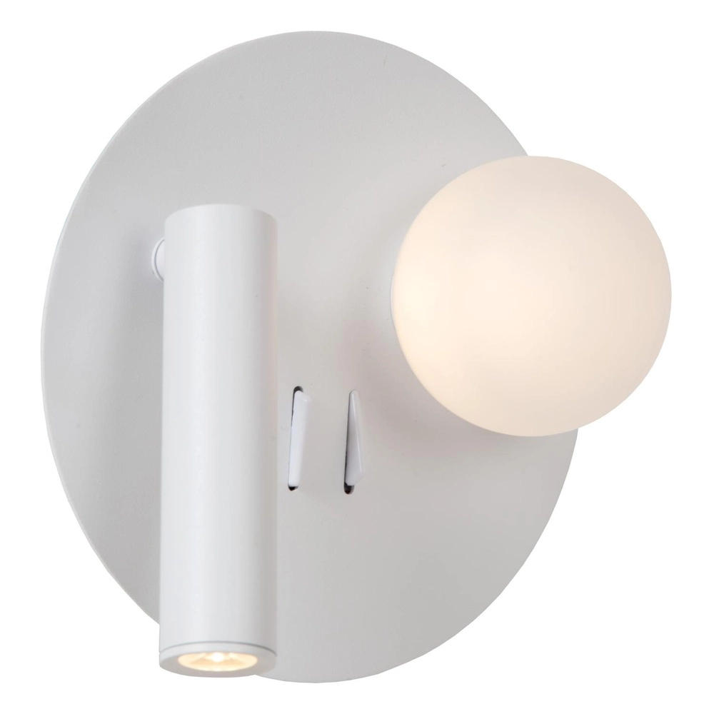 Design bedside lamp Matiz white with USB charging point Lucide 5411212771339
