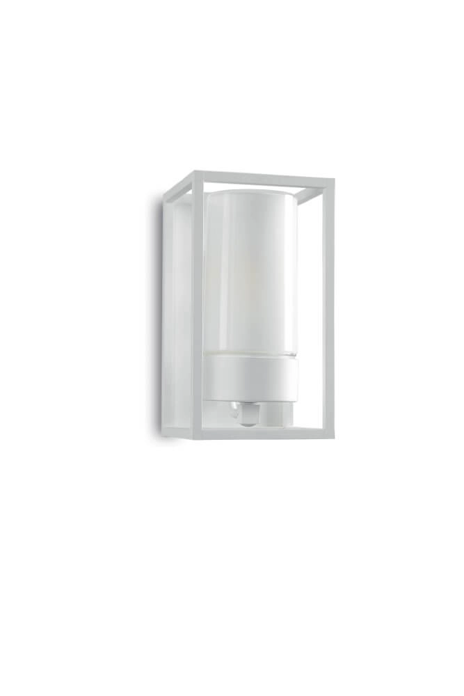 White outdoor lamp Cubic3 white glass