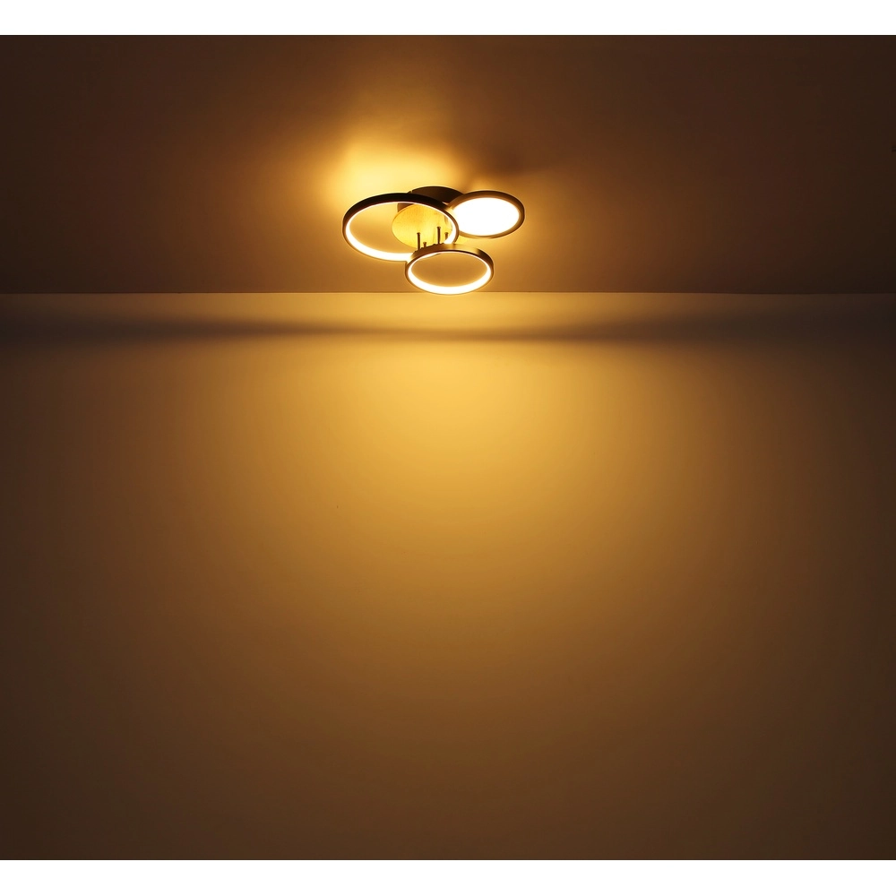 Black ceiling lamp Sid Design with wood Globo 9007371436392