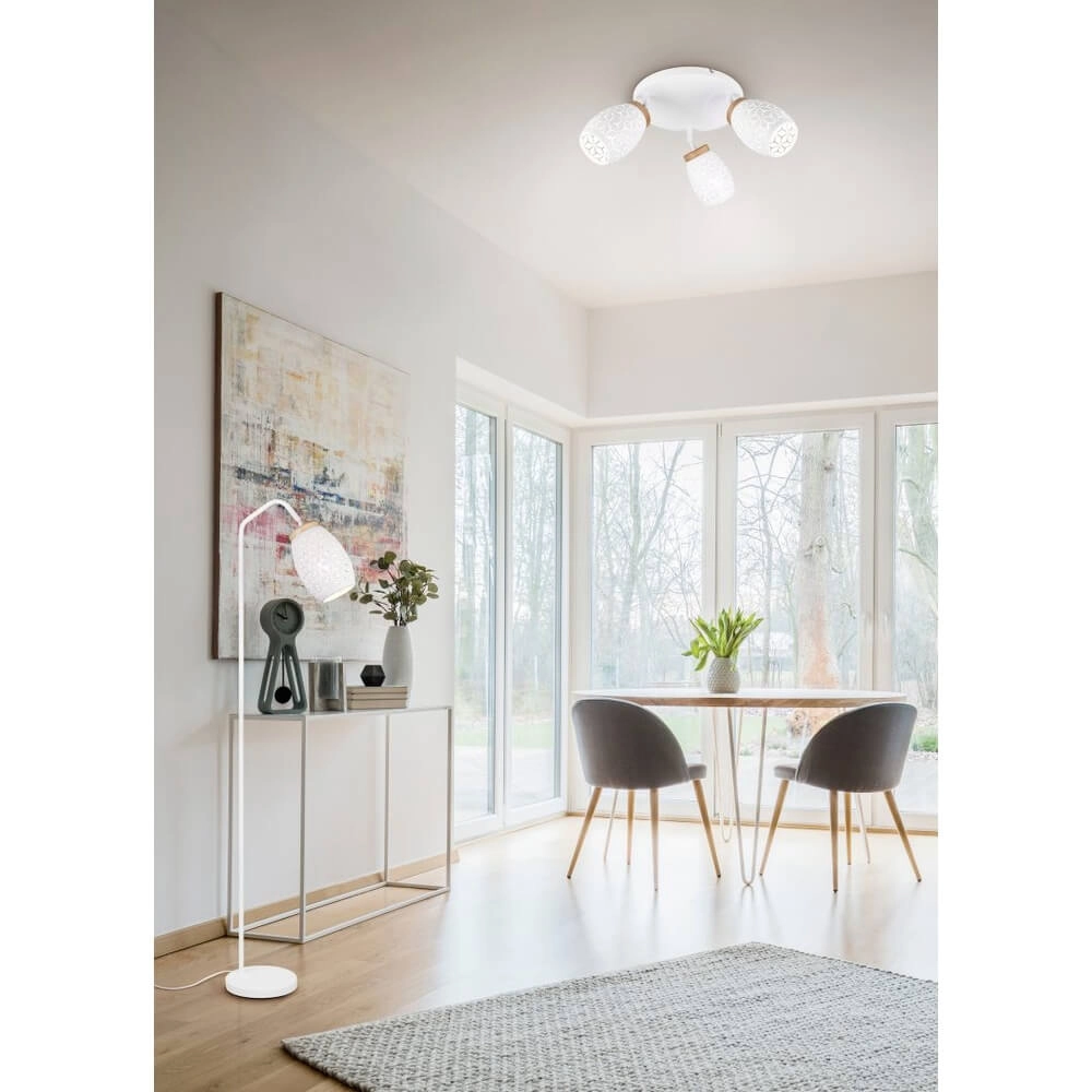 3-light surface-mounted spotlight Bidar white Trio 4017807633405