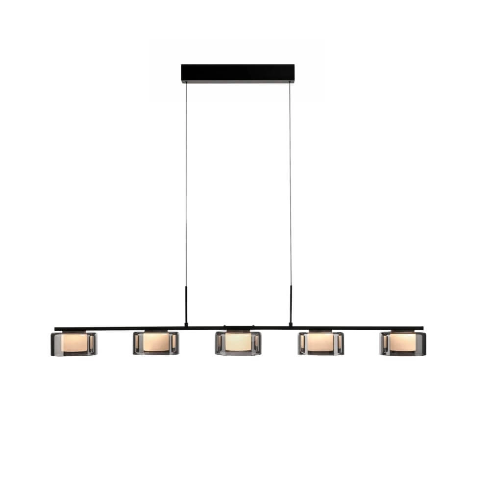 5-light pendant lamp Rika black Paul Neuhaus 4012248383100