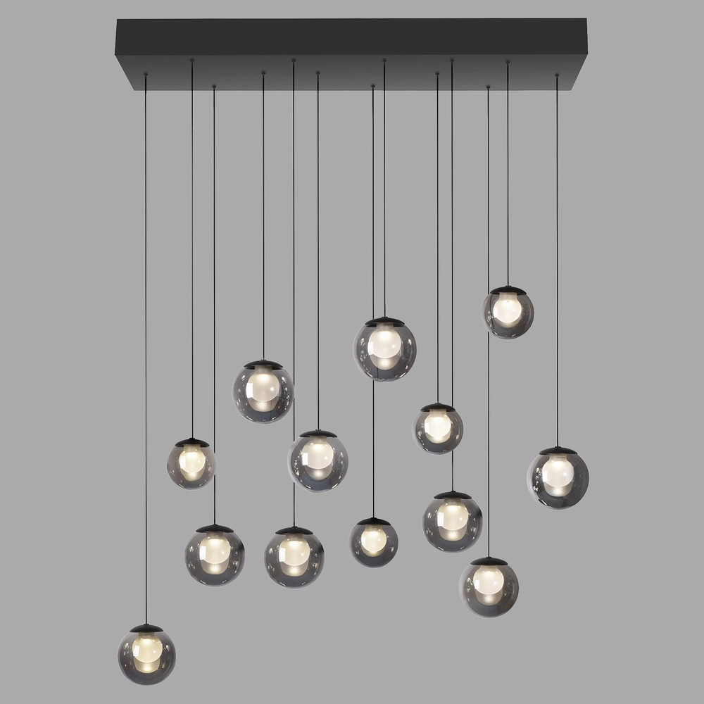 13-light pendant lamp Pure Popup mystic grey