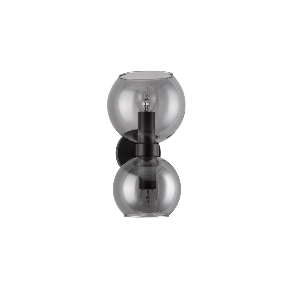 Wall lamp Palmer black with smoke glass Lyora 5212017430939