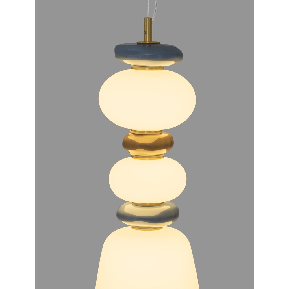 Pendant lamp Palo white - blue - brown Lyora 5212017483751