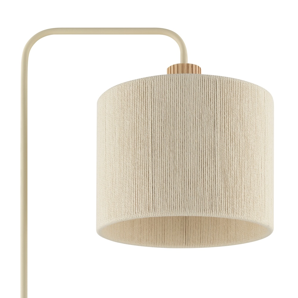 Japandi floor lamp Arlo sand brown with wood Brilliant 4004353477072