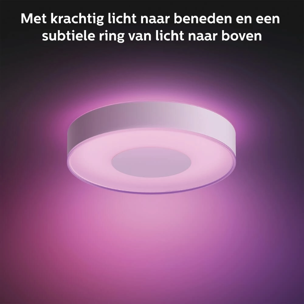 Ceiling light Hue Infuse L - White and color Ø 42.5cm black Philips 8718696176528