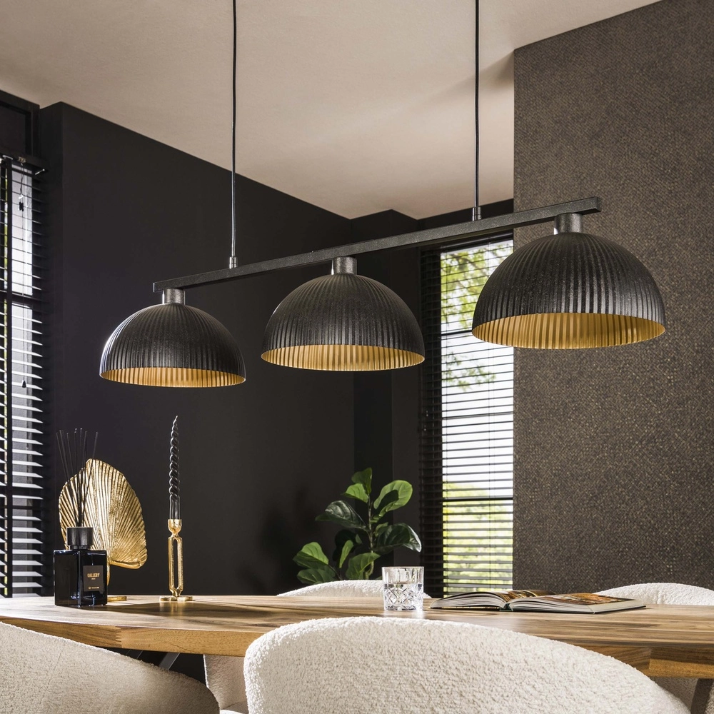 Industrial pendant lamp Ripple 3L - Ø 30cm Lyora 8716803512344