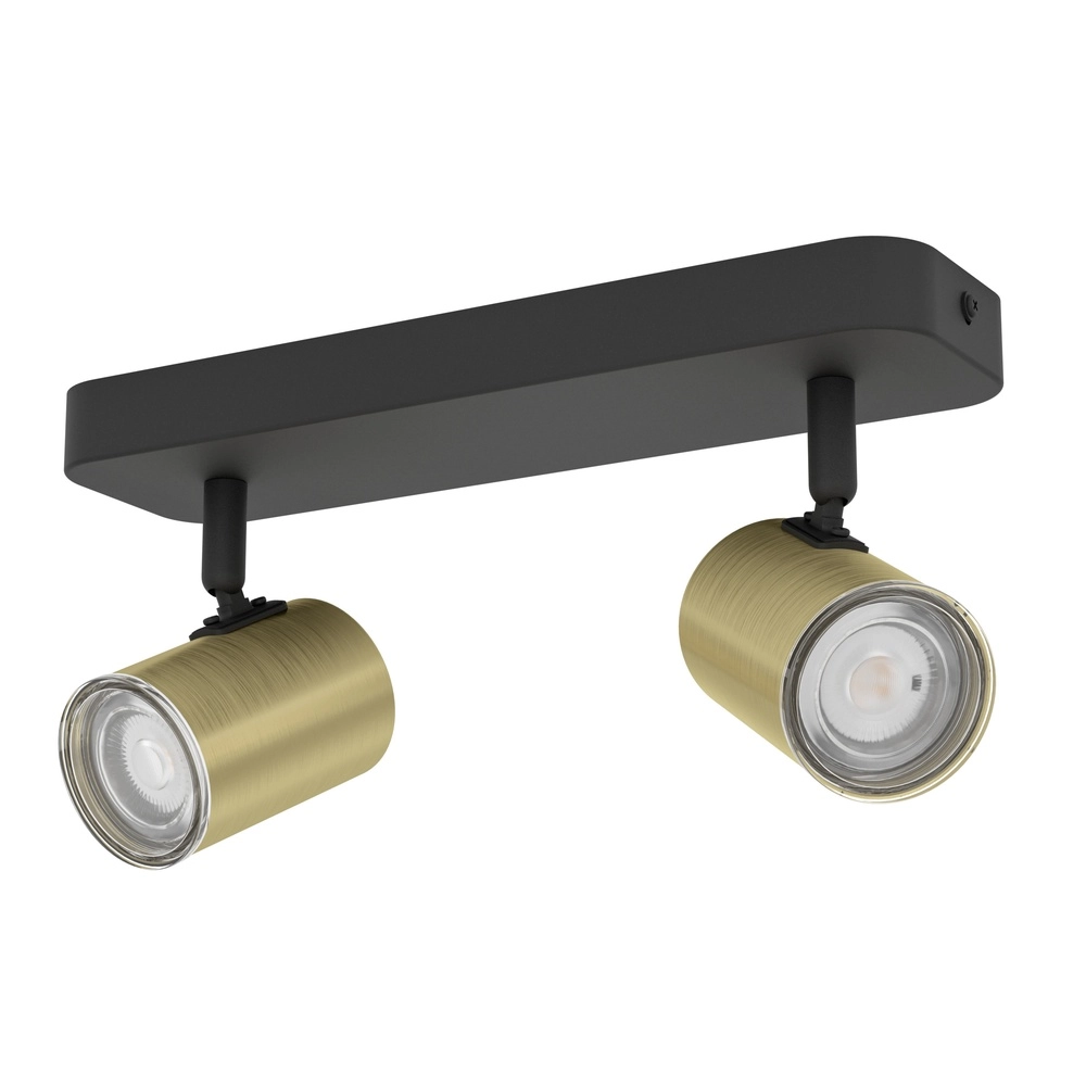 Bathroom spotlights Consuma 1 2x GU10 - black with gold