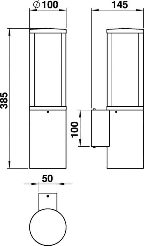 Wall lamp Rod with downlighter Albert 4007235903218