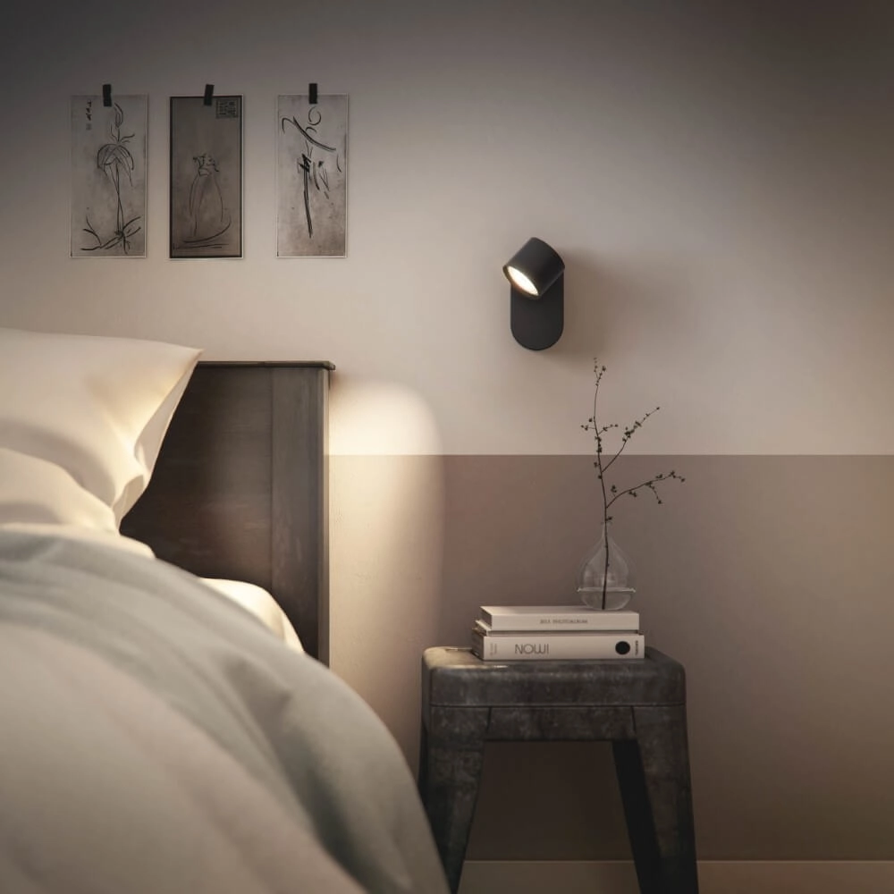 Black LED wall spot Star Philips 8719514435377
