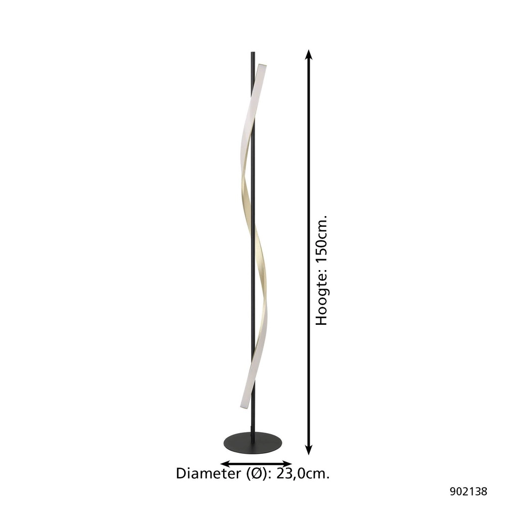 Floor lamp Conaprato black with gold Eglo 9008606357383