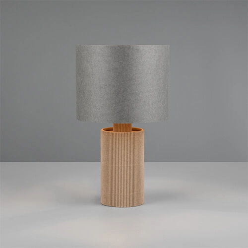 Bamboo table lamp Canio Ø 16cm Trio 4017807617221