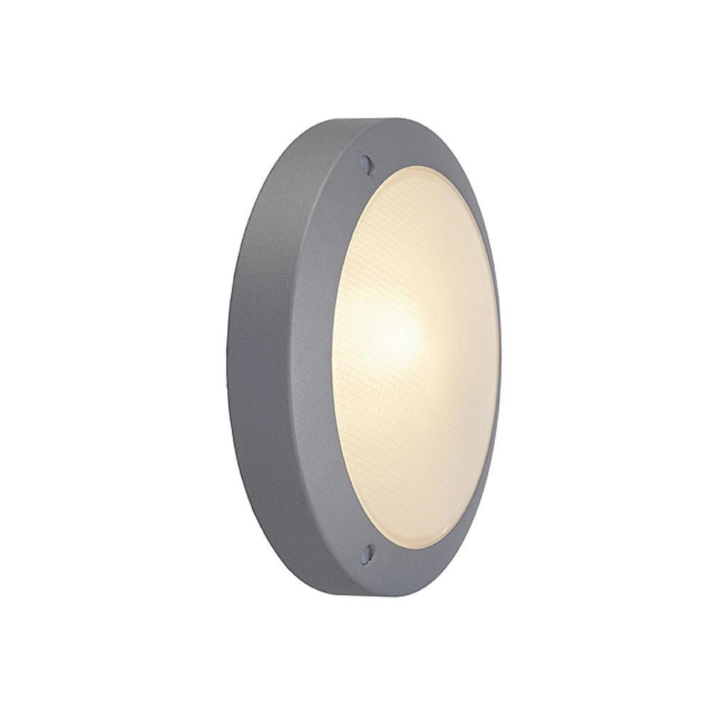Round outdoor lamp Bulan 27cm silver grey