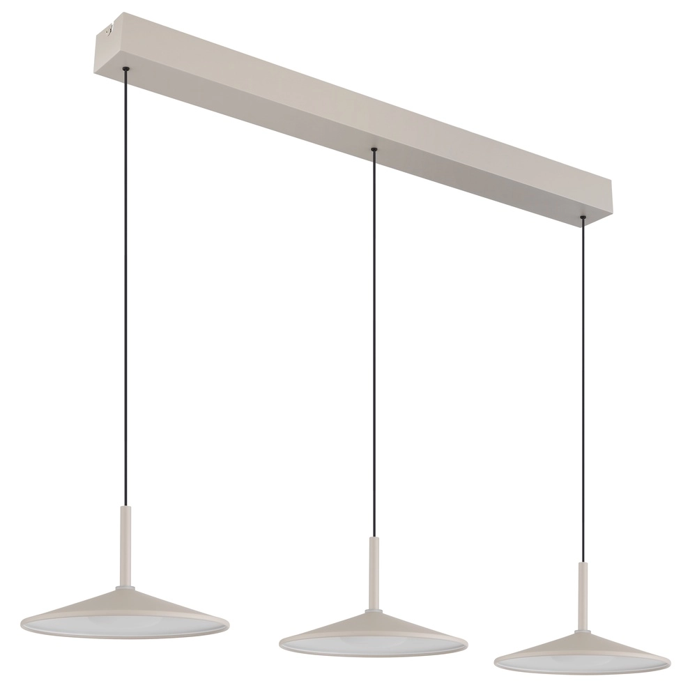 3-light pendant lamp Lampone Design sand brown Globo 9007371572366