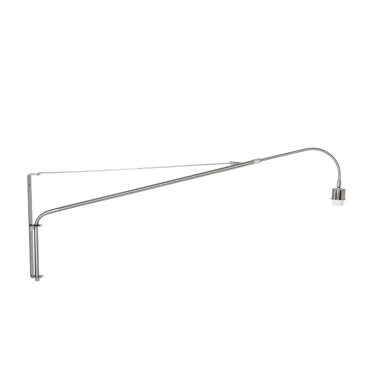 Wall lamp Elegant Classy 50cm stainless steel with taupe velvet shade Steinhauer 8712746146011