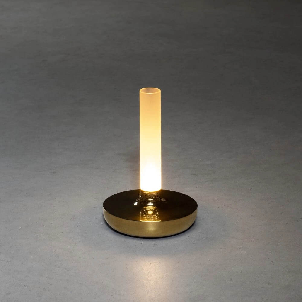 Rechargeable table lamp Biarritz brass KonstSmide 7318308278032