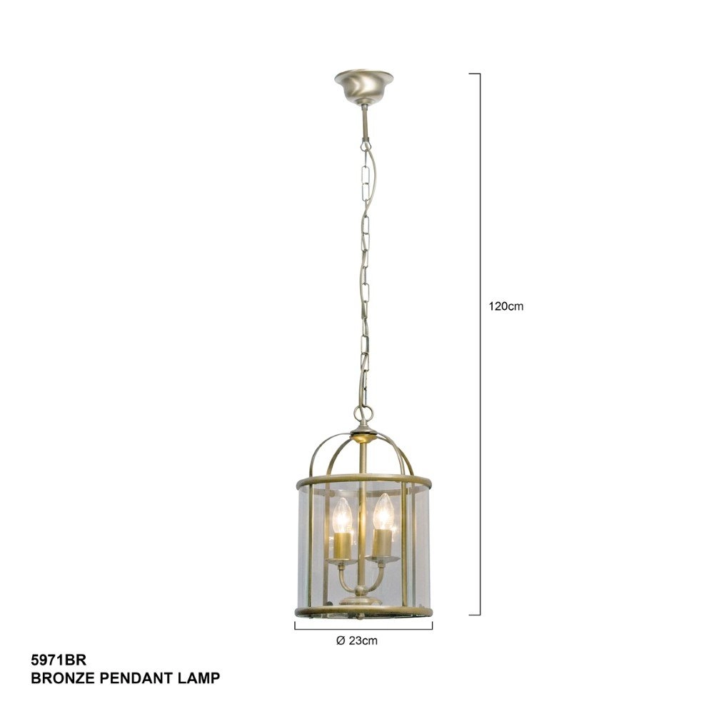 Pendant lamp Pimpernel 23cm old brass Steinhauer 8712746051940