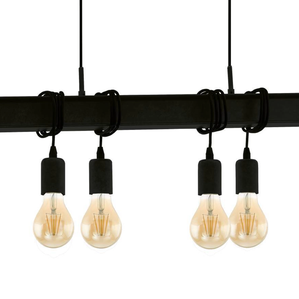 6-light pendant lamp Townshend 6 black Eglo 9002759437121