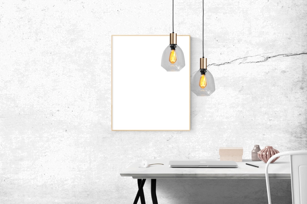 Hanging lamp gold Porto with Nicolette clear glass - Ø 20cm Masterlight 8718121269245