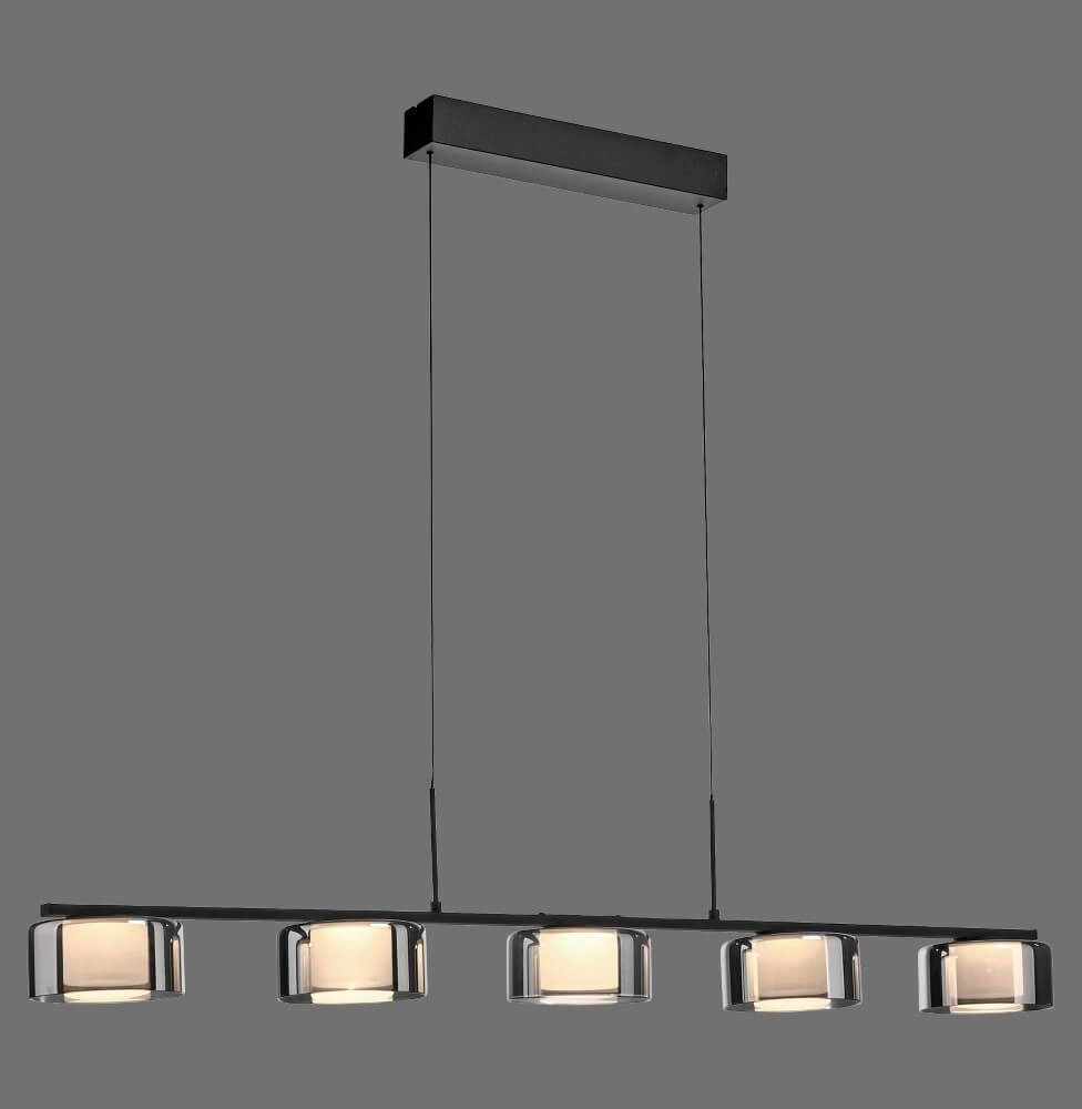 5-light pendant lamp Rika black Paul Neuhaus 4012248383100