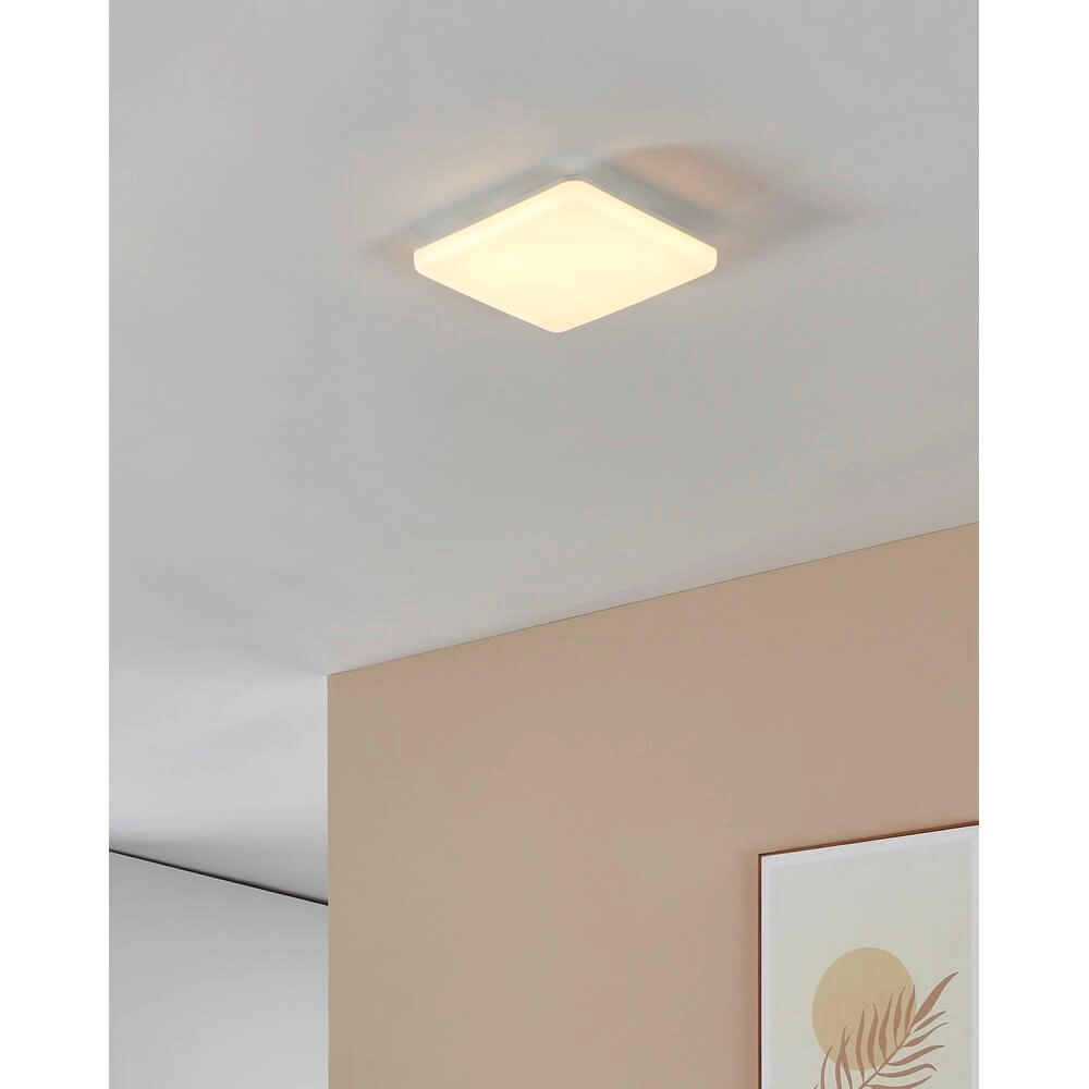 Square ceiling lamp Castagneto 26 x 26cm white Eglo 9008606313228