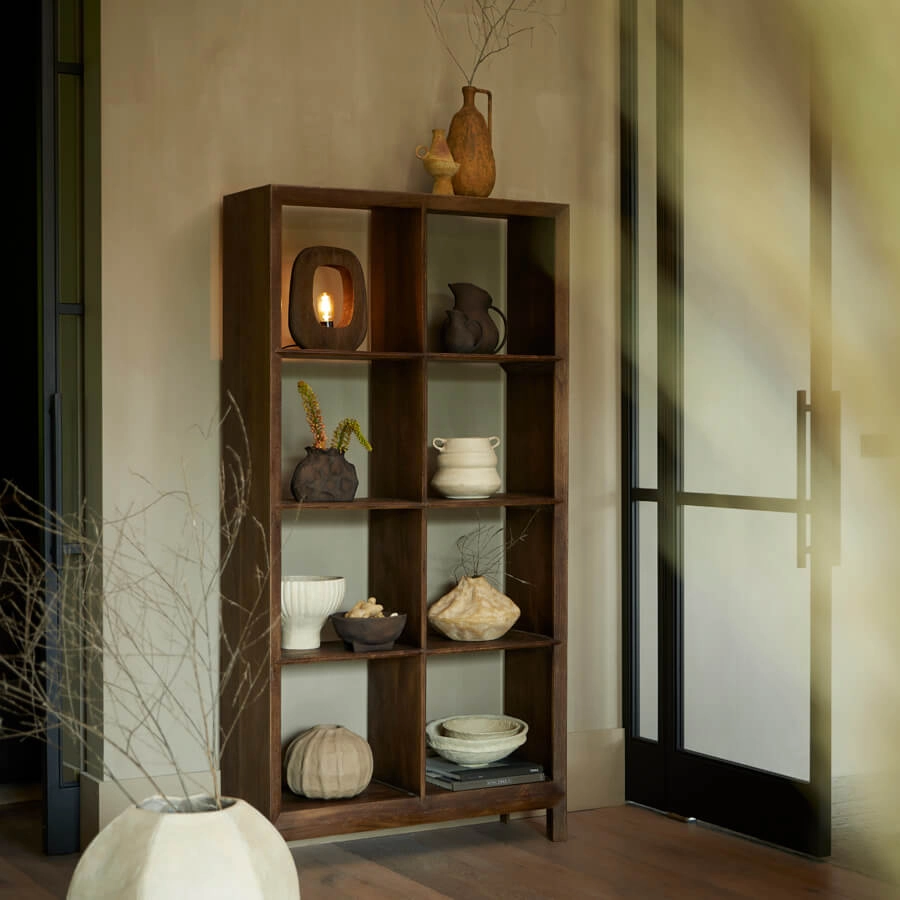 Dark wood table lamp Kelafo 24 x 30cm Light & Living 8717807691073