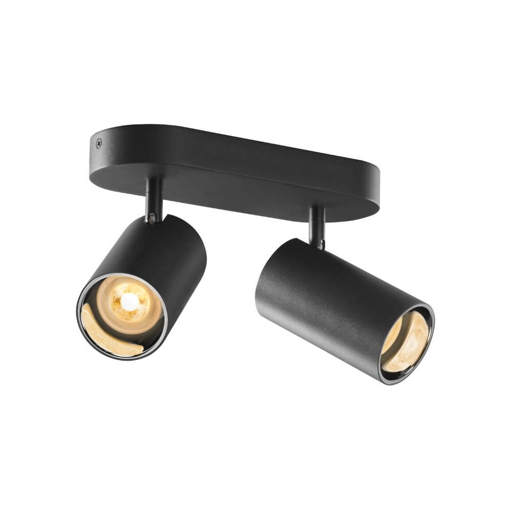 2-light surface-mounted spotlight Asto Tube black - 2x GU10 SLV 4024163266154