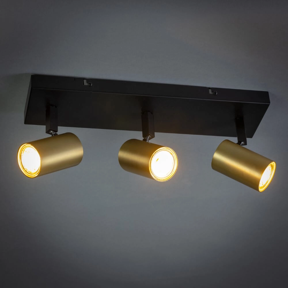 3-light ceiling spotlight The Common black with gold ETH 8720195304401