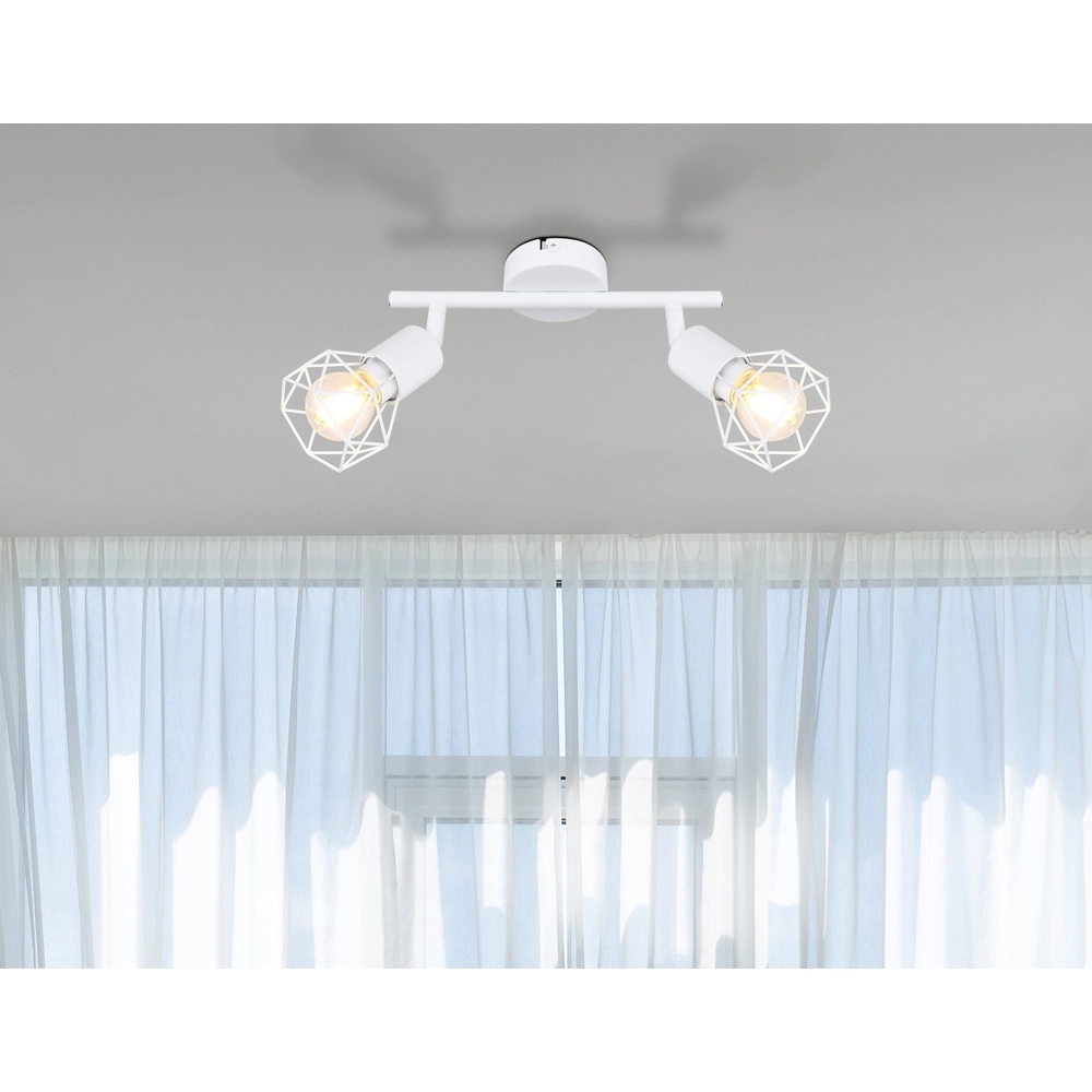 Ceiling lamp Xara I 2-light white Globo 9007371412983