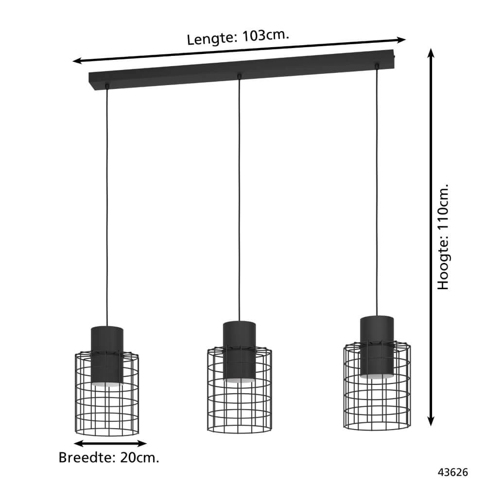 Wire lamp Milligan 3-light Eglo 9002759436261