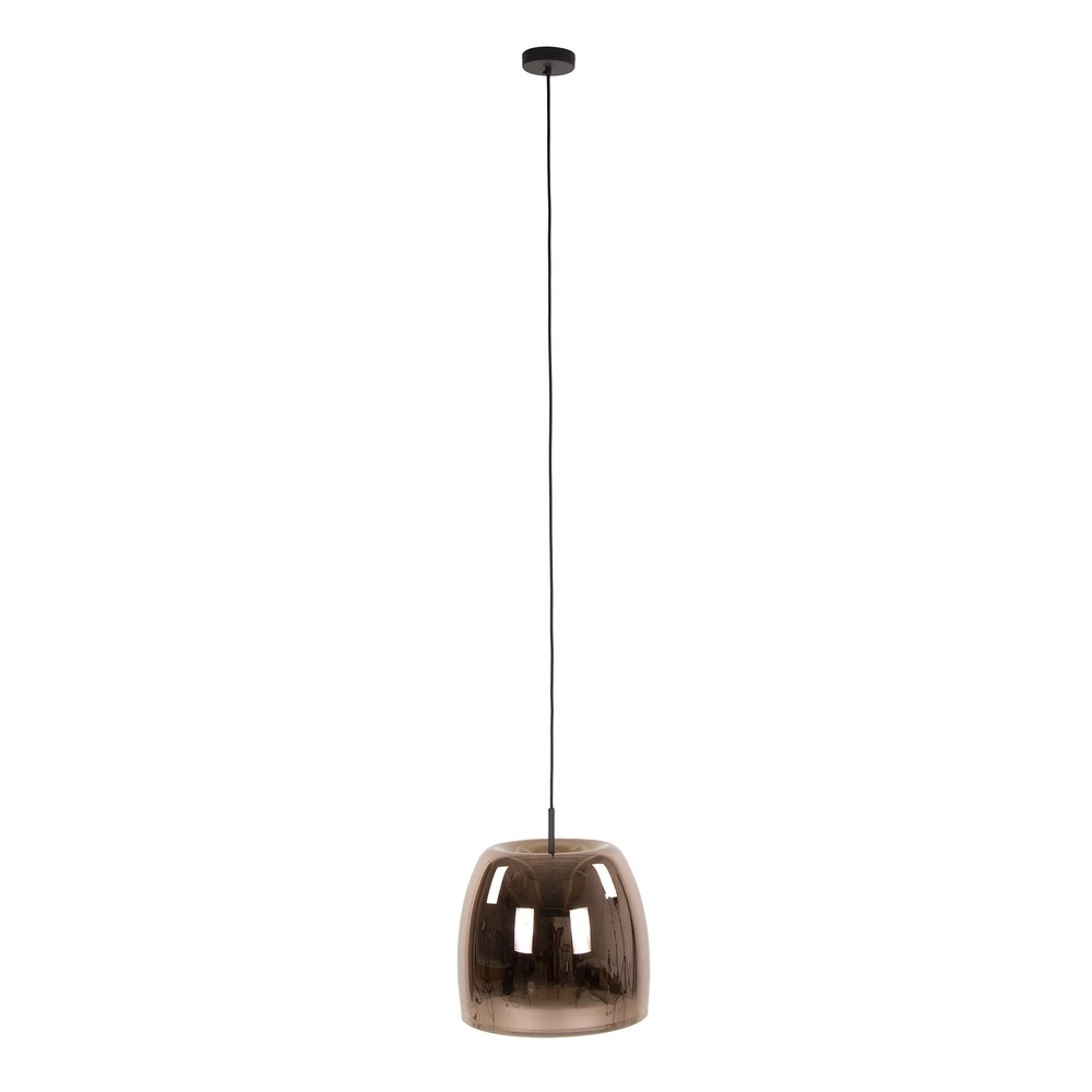 Glass pendant lamp Drift Ø 35cm - copper glass Lyora 8716803512702