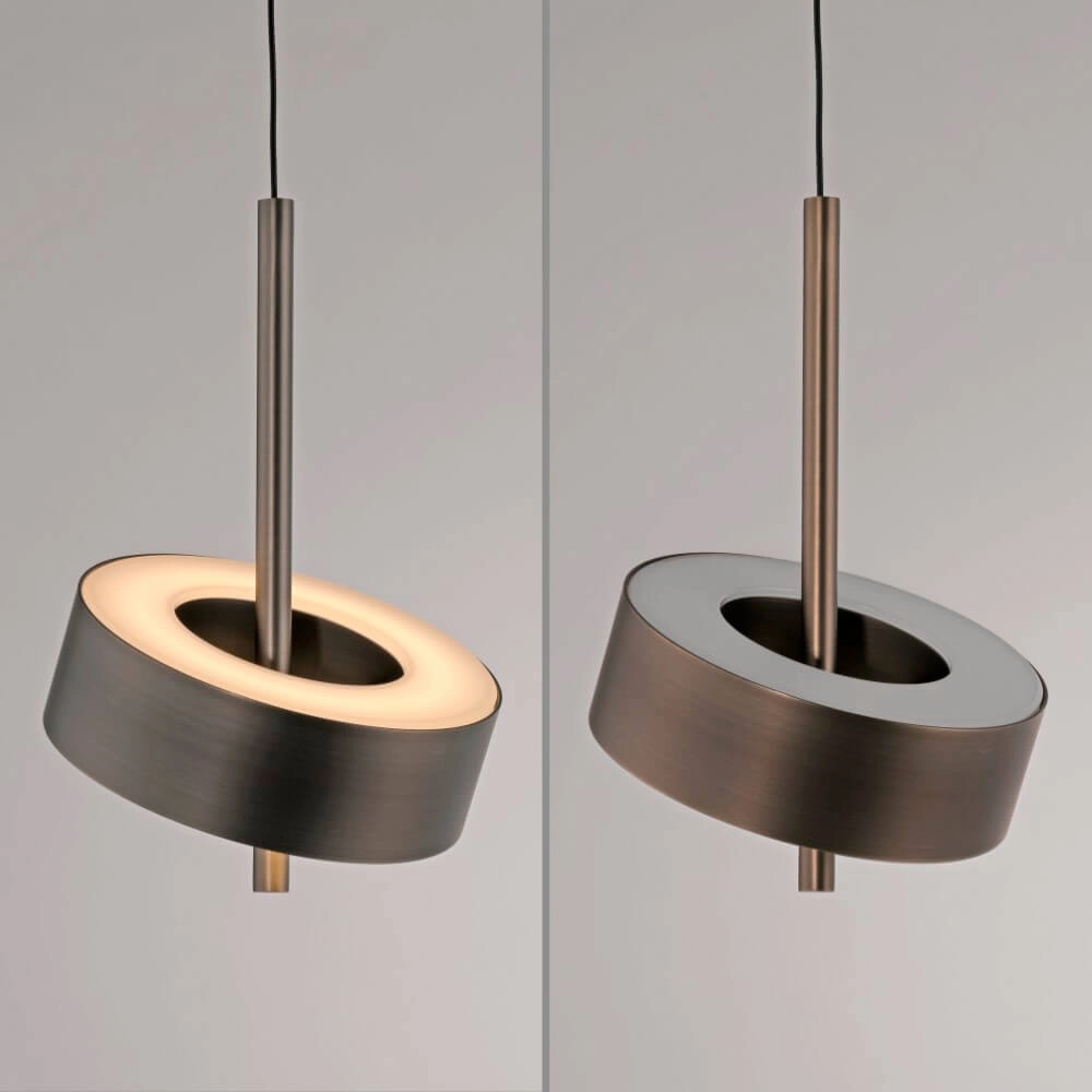 Pendant lamp Q-Rotate Brown Modern Paul Neuhaus 4012248383131