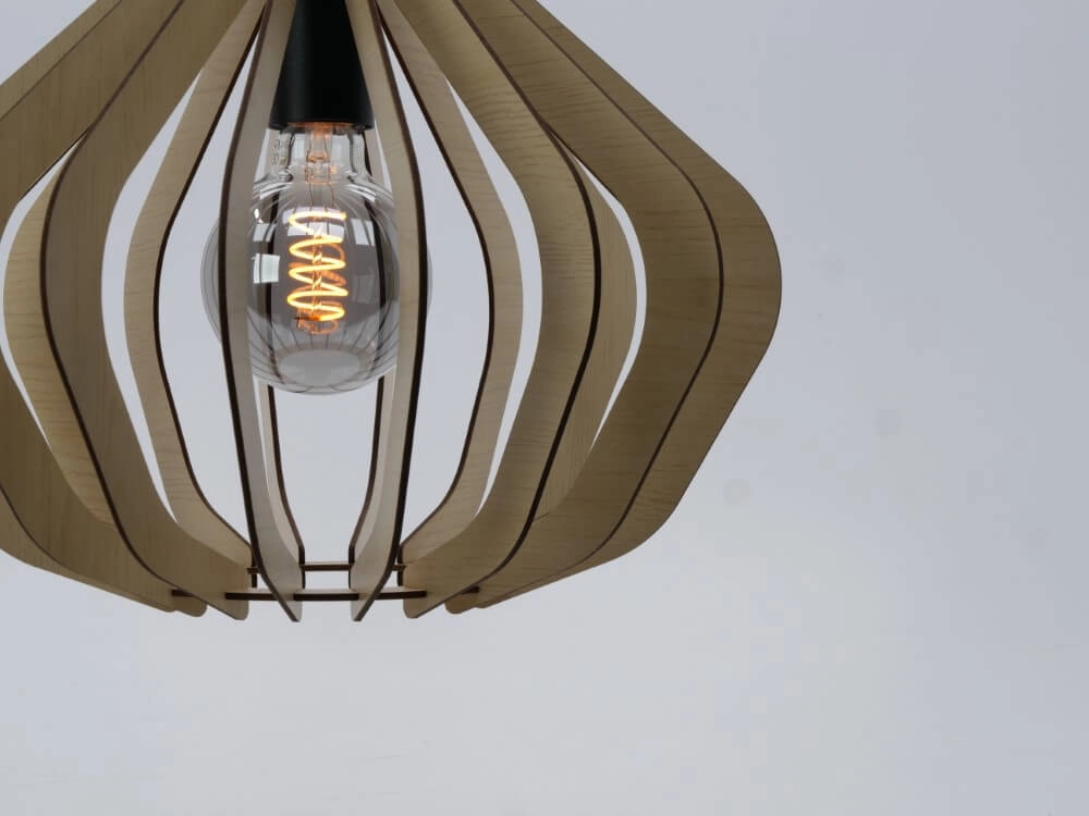 Wooden hanging lamp Velasco Ø 38cm Eglo 9008606224050