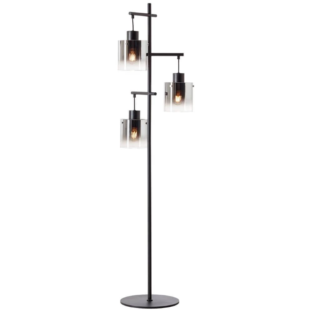 Black floor lamp Simonis 3-light