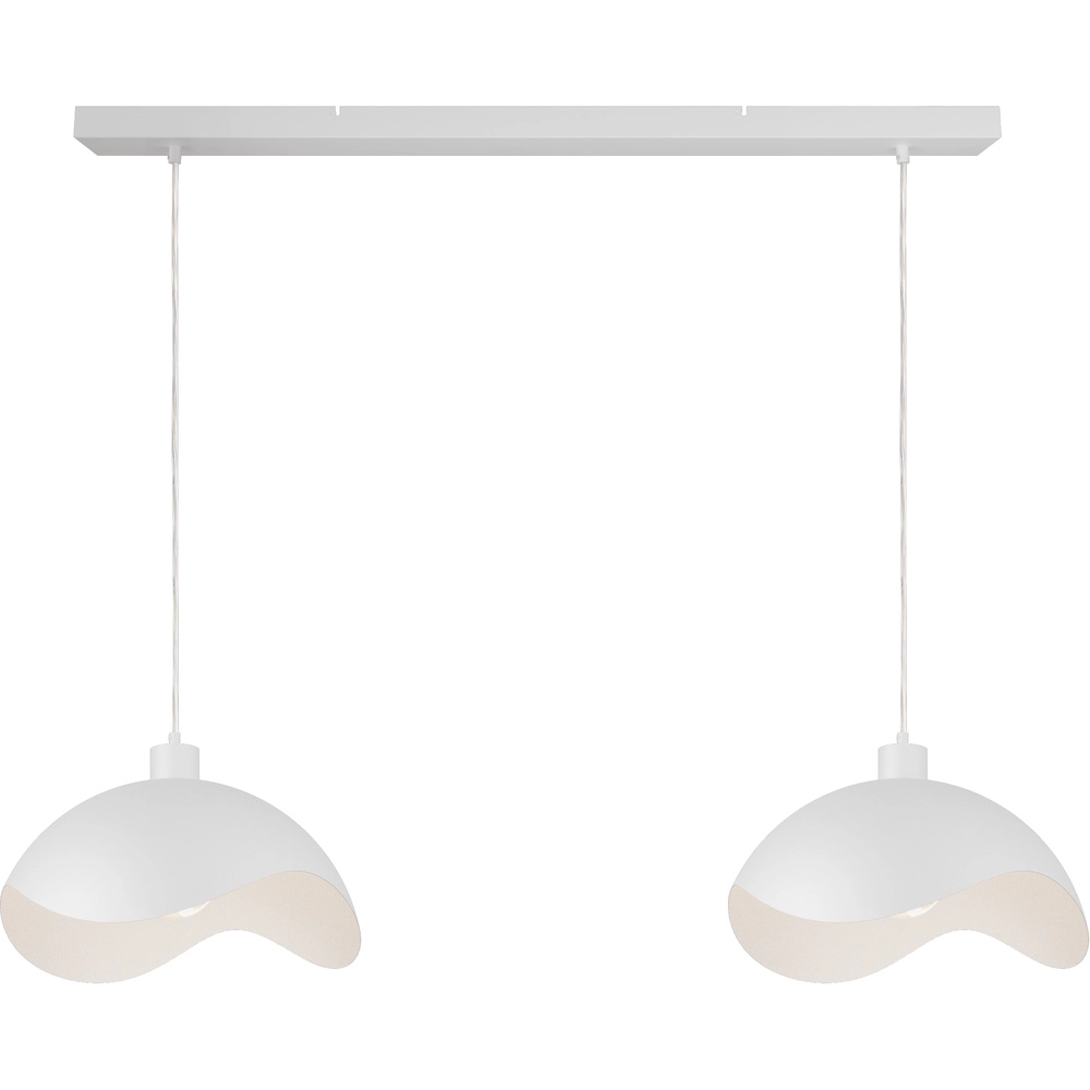 Office pendant lamp Volta 2x Ø40cm - white